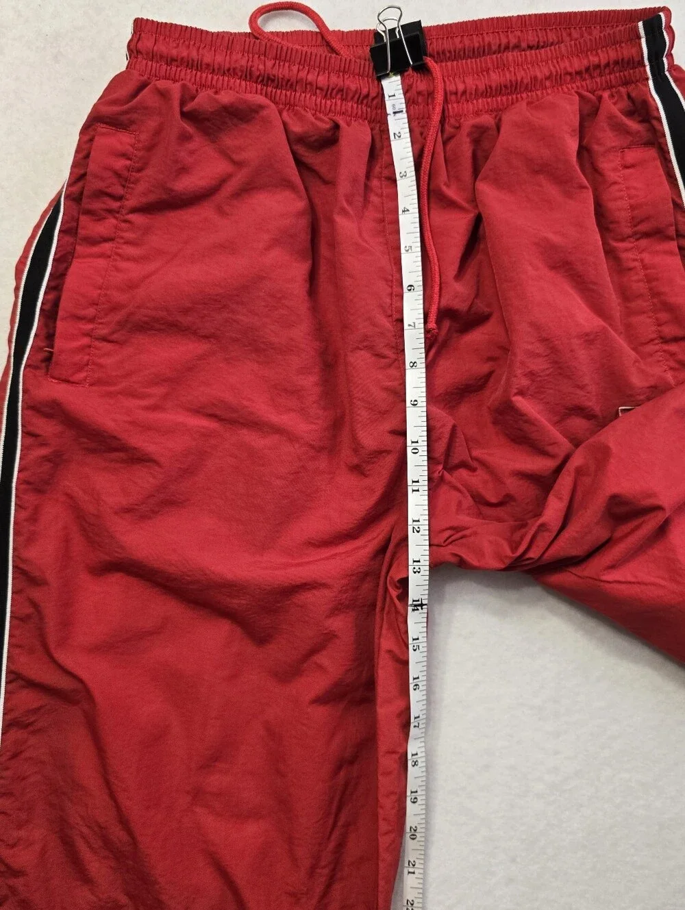 STARTER Red Kids Joggers with Black & White Side Stripes